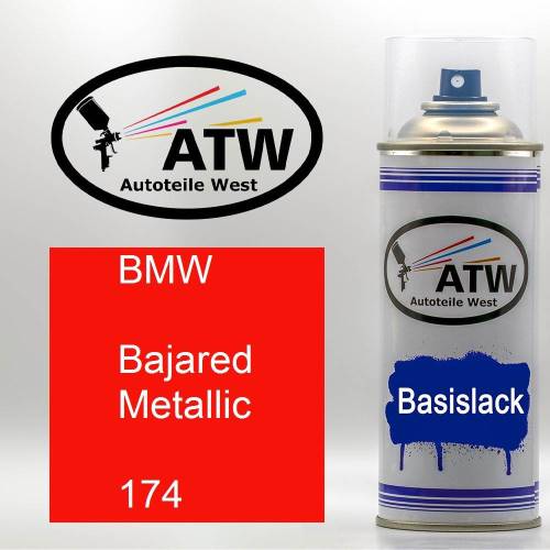 BMW, Bajared Metallic, 174: 400ml Sprühdose, von ATW Autoteile West.